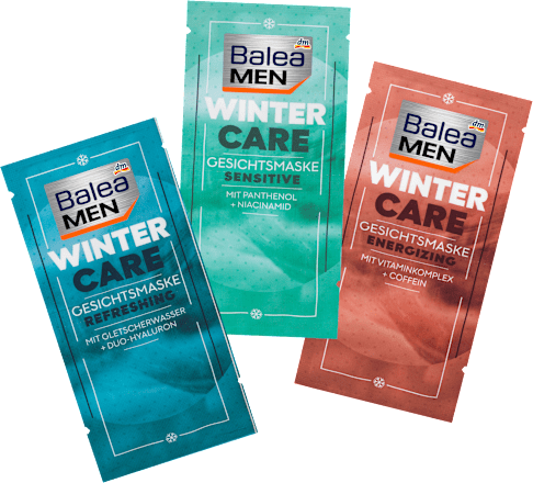 3er Set Winter Care Gesichtsmaske Balea MEN