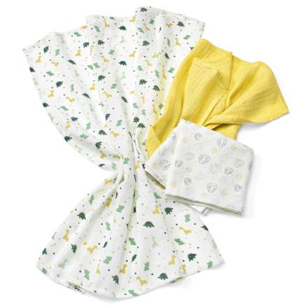 Mulltücher Dino/senfgelb babylove