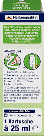 Lufterfrischer Mini-Spray Fresh Lemon Nachfüllpack Denkmit
