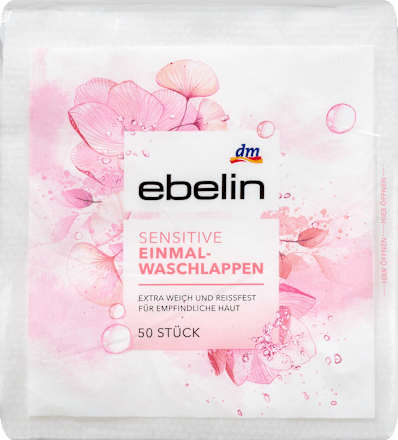 Einmalwaschlappen sensitiv ebelin