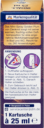 Lufterfrischer Minispray Golden Plum Nachfüllpack Denkmit