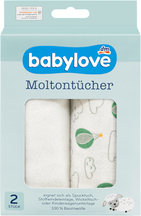 Moltontücher weiß babylove
