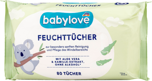Nedves törlőkendő aloe verával és kamillakivonattal babylove