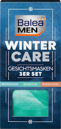 3er Set Winter Care Gesichtsmaske Balea MEN