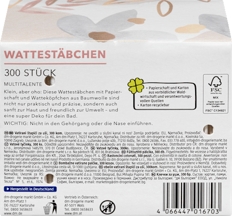 Bastoncini cotonati ebelin