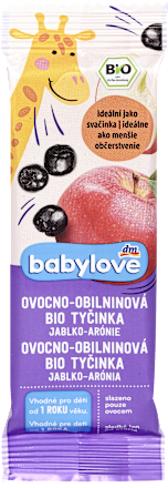 Bio ovocná tyčinka jablko-arónia babylove