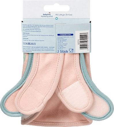 Lätzchen aus Stoff Dino rosa 2St babylove
