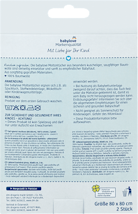 Moltontücher Blümchen/weiß babylove