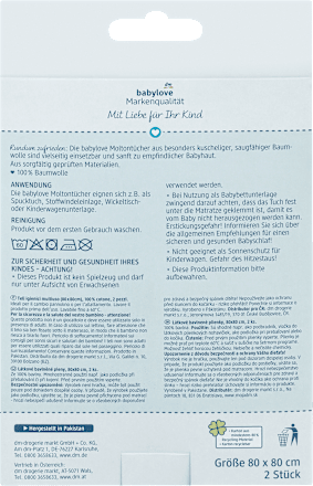 Moltontücher weiß babylove