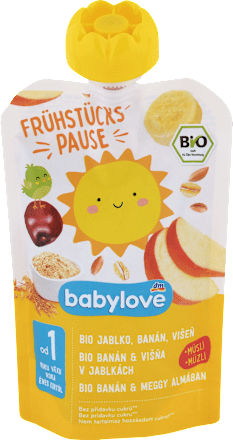 bio příkrm jablko, banán & višeň babylove