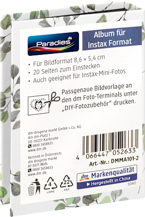 Fotoalbum instax Mini Blätter  Paradies