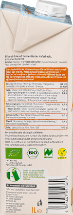 Pflanzendrink, Haferdrink Natur, Naturland dmBio