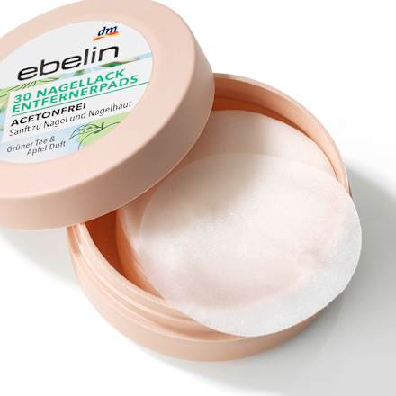 Nagellackentfernerpads Grüner Tee ebelin