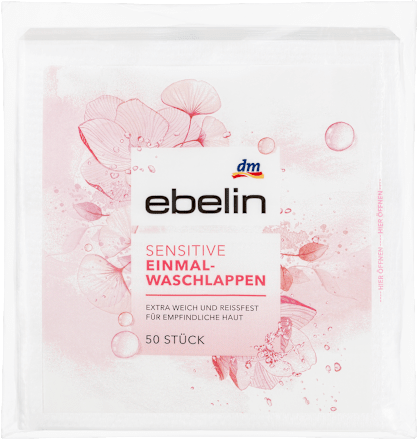 Einmalwaschlappen sensitiv ebelin