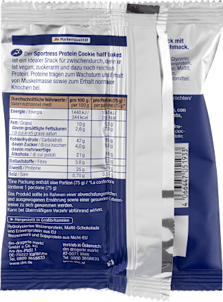 Cookie proteico vegano con gocce di cioccolato Sportness