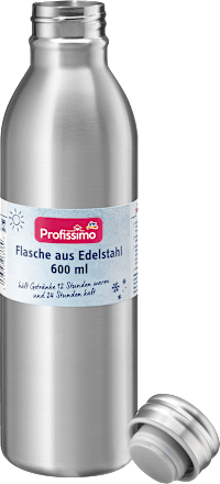 Flasche aus Edelstahl 600ml edelstahlfarben Profissimo