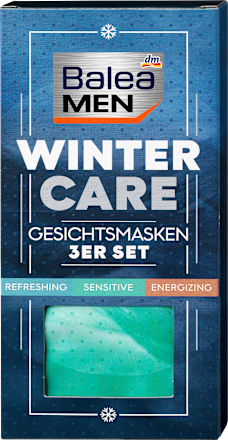 3er Set Winter Care Gesichtsmaske Balea MEN