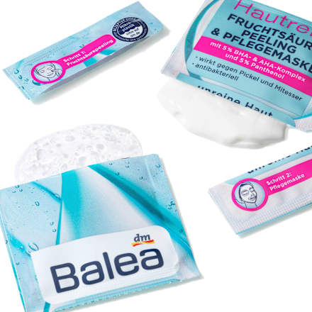 Hautrein 2in1 Fruchtsäure Peeling & Pflegemaske Balea