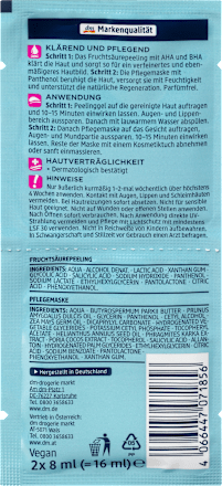Hautrein 2in1 Fruchtsäure Peeling & Pflegemaske Balea