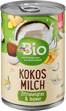 Bio napitek na osnovi kokosa z limonsko travo in ingverjem  dmBio
