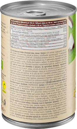 Bio napitek na osnovi kokosa z limonsko travo in ingverjem  dmBio