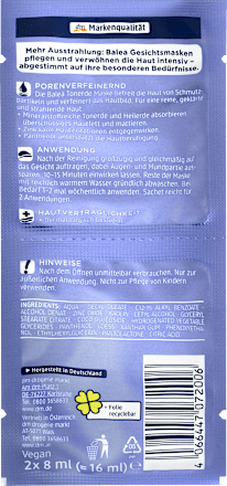 Gesichtsmaske Tonerde (2x8 ml) Balea