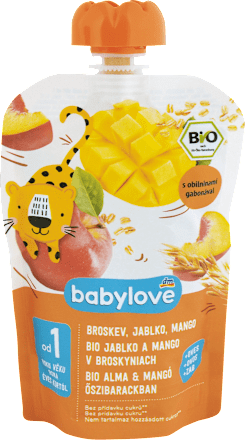 bio příkrm broskev, jablko & mango babylove