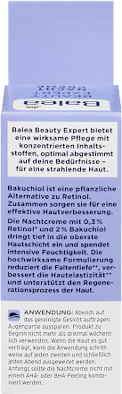 Krem na noc Beauty Expert z 0,3% retinolu i 2% bakuchiolu Balea