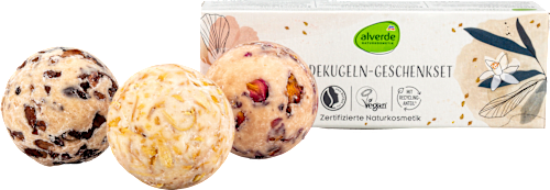 Geschenkset Badekugeln Winter alverde NATURKOSMETIK
