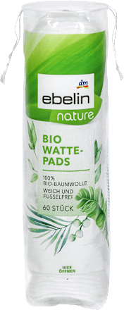 Dischetti di cotone biologico nature ebelin