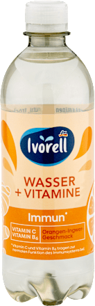Osviežujúci nápoj Wasser + Vitamine Immun pomaranč a zázvor Ivorell