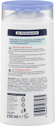Körperpflege Balsam Ultra Sensitive Panthenol   Balea med