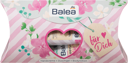 Zestaw prezentowy dla Ciebie 3 elementy krem do rąk, żel pod prysznic, balsam do ciała Balea