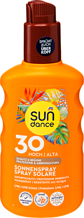 sprej na opalování SPF30 s podporou zhnědnutí SUNDANCE