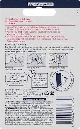 Interdentalne četkice s drškom ISO 0 – micro fein Ø 1,8 mm Dontodent