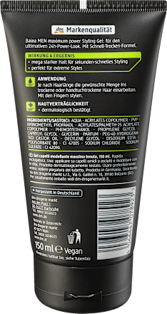 Maximum Power gel za kosu Balea MEN