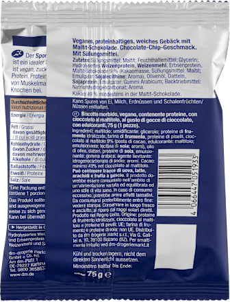 Cookie proteico vegano con gocce di cioccolato Sportness