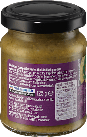 Currypaste, grün dmBio