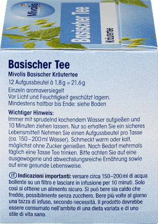 Kräutertee, Basischer Tee (12 Beutel) Mivolis