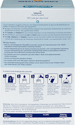 Gyerekitalpor fölözött tejjel és növényi olajokkal, 1 éves kortól babylove