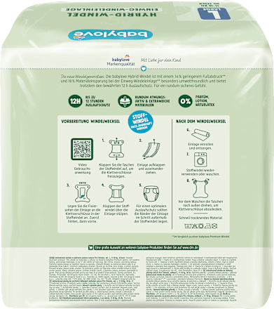 Windeleinlagen Hybrid Pro Climate Gr. L (11-18 kg) babylove nature