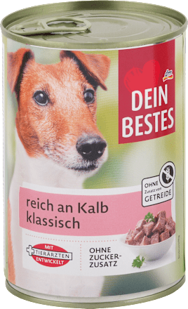 Karma mokra dla psa z cielęciną w sosie Dein Bestes