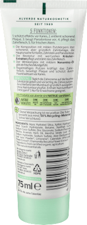 Zahnpasta 5in1 Nanaminze   alverde NATURKOSMETIK