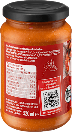 Tomatensauce Ziegenfrischkäse dmBio
