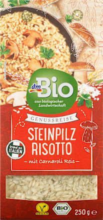 Fertiggericht, Risotto mit Steinpilzen dmBio