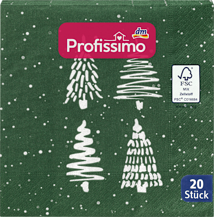 Servietten Tannenbäume 33x33 Profissimo