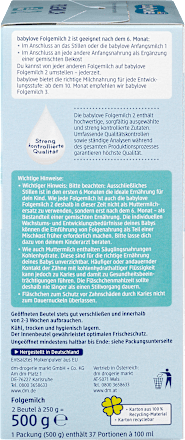 Folgemilch 2 nach dem 6. Monat babylove