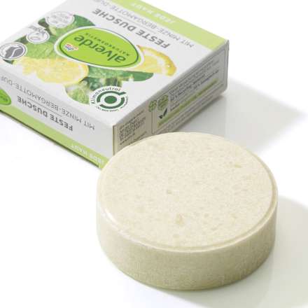 Feste Dusche mit Minze-Bergamotte-Duft alverde NATURKOSMETIK