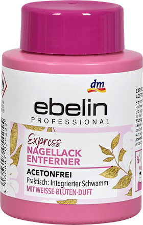 PROFESSIONAL Express odstranjivač laka za nokte bez acetona ebelin