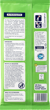 Feuchte Reinigungstücher für Glas Denkmit